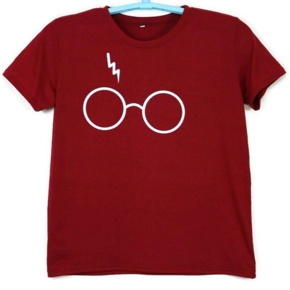 Harry Potter T-Shirt Shirt‎ Maroon Red Glasses XL